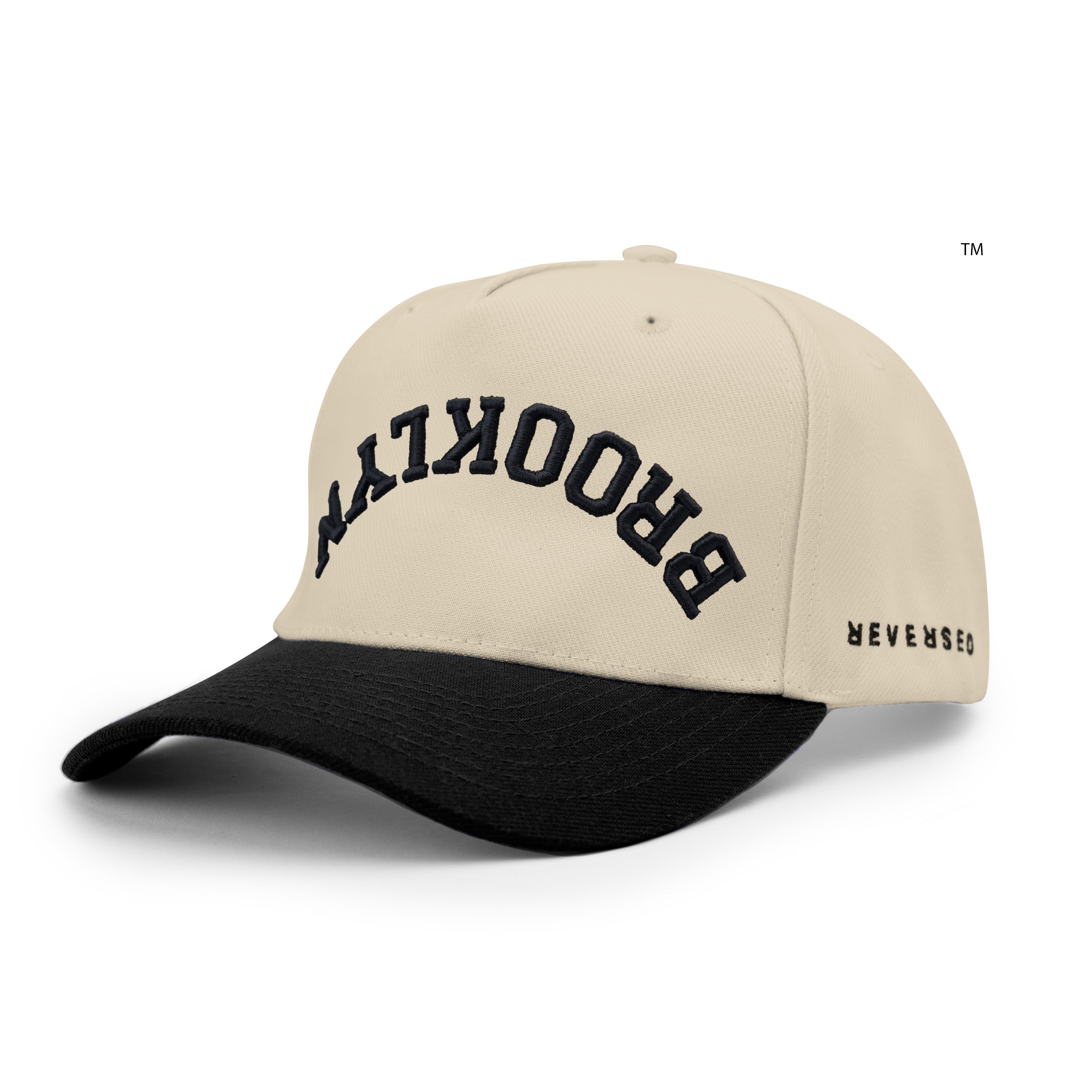 Upside Down Brooklyn Hat Two Tone: Tan1