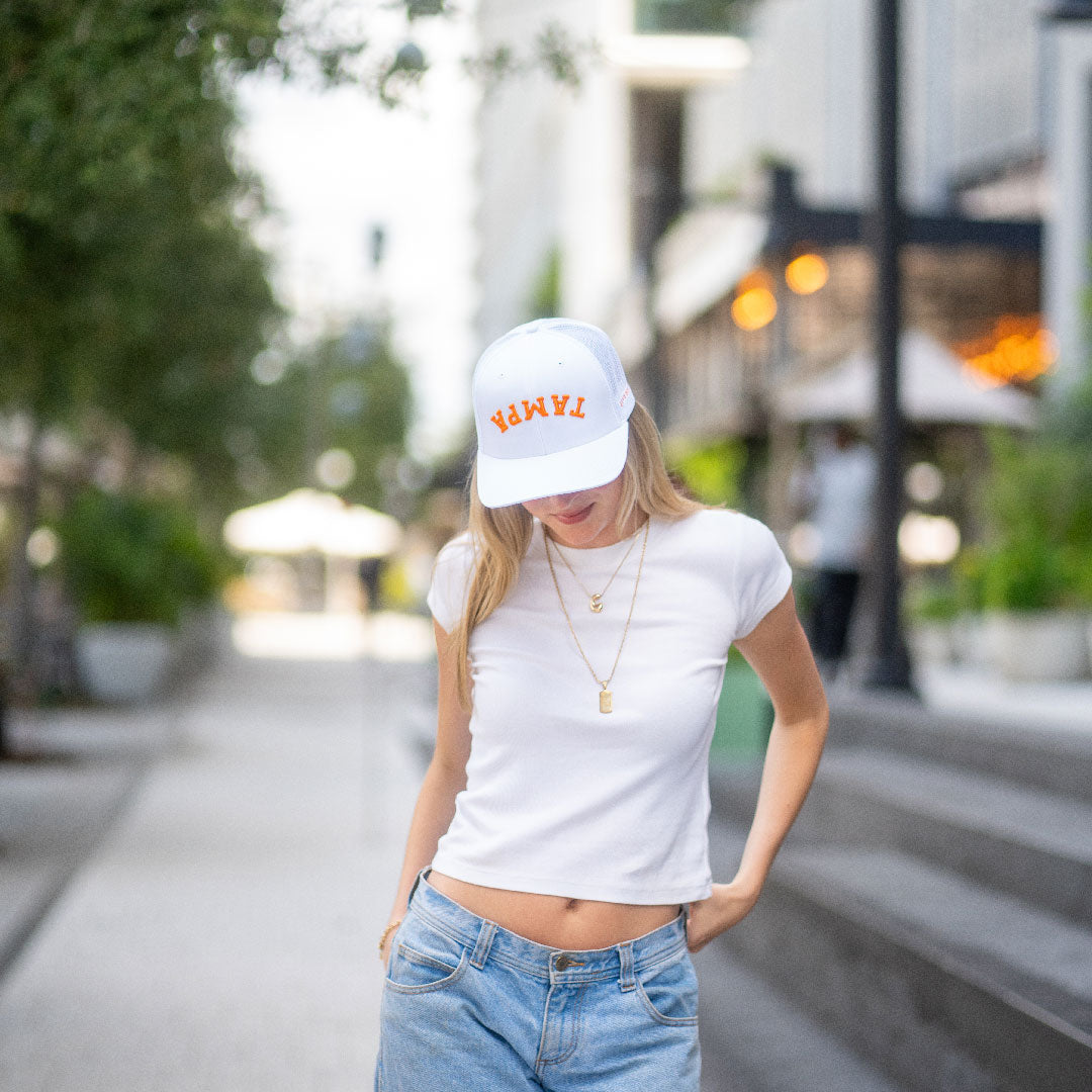 Tampa - Trucker: White / Orange