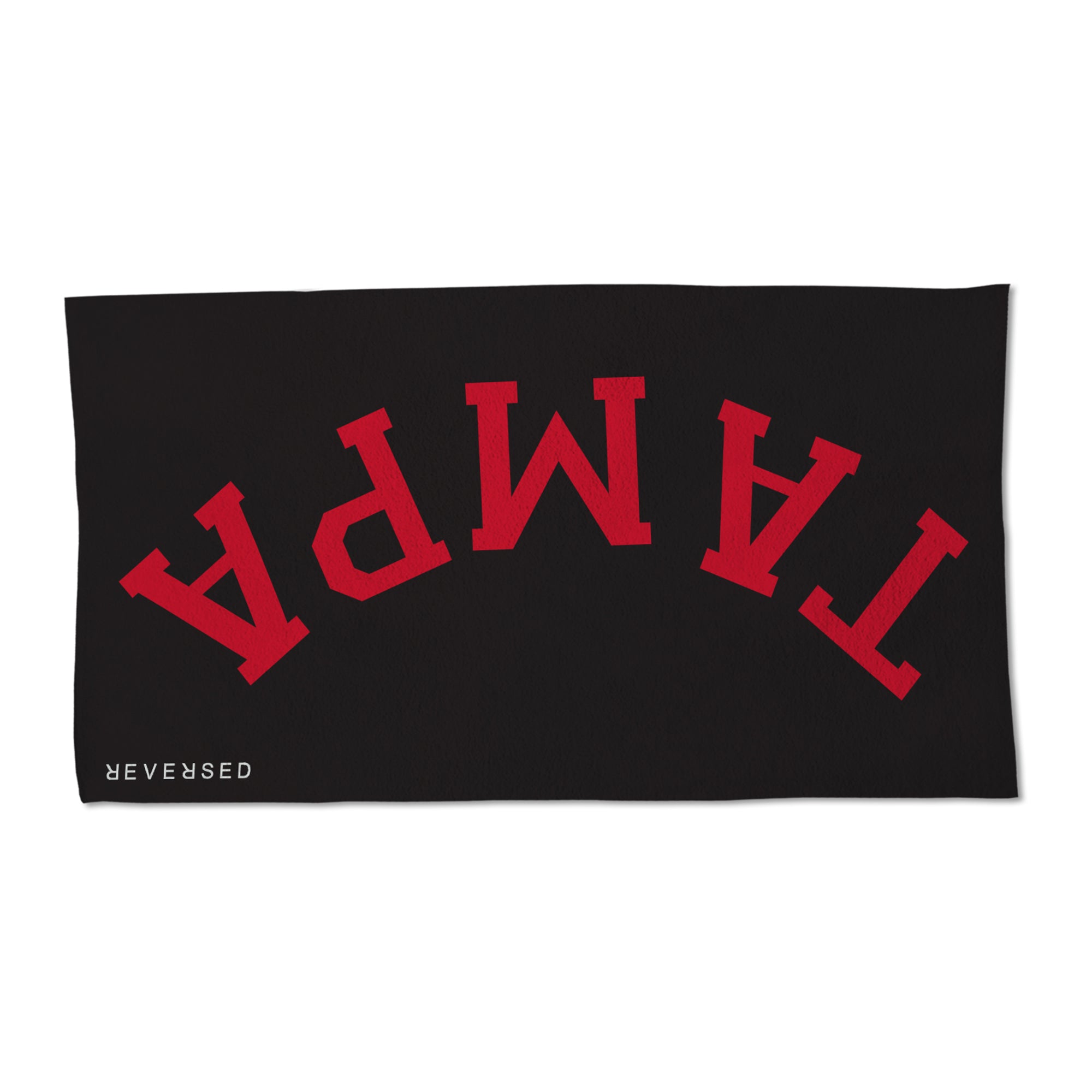Tampa - Workout Towel: Black / Red