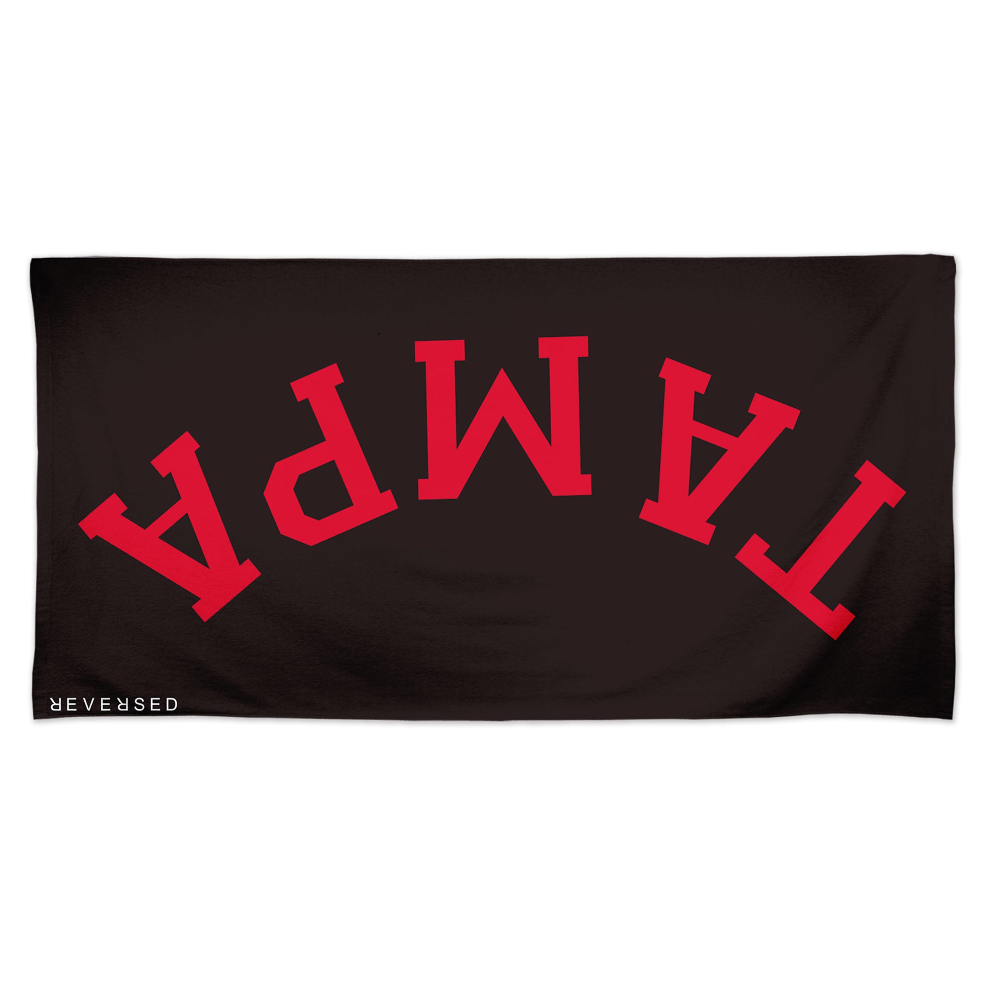 Tampa - Beach Towel: Black / Red