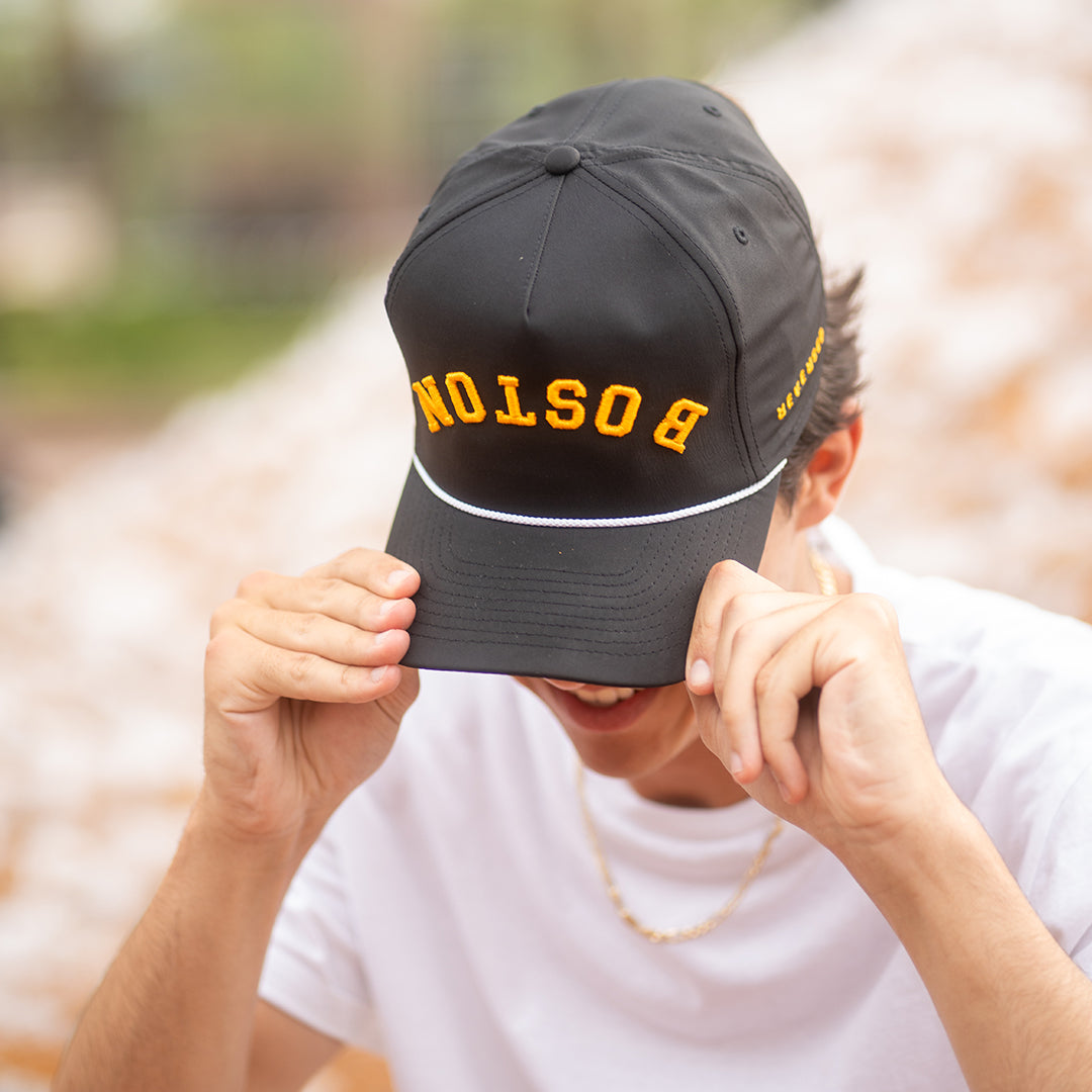 Boston Hat - Performance: Black & Gold