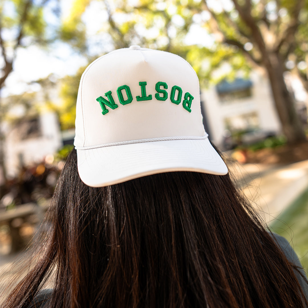 Boston Hat - Casual: White & Green