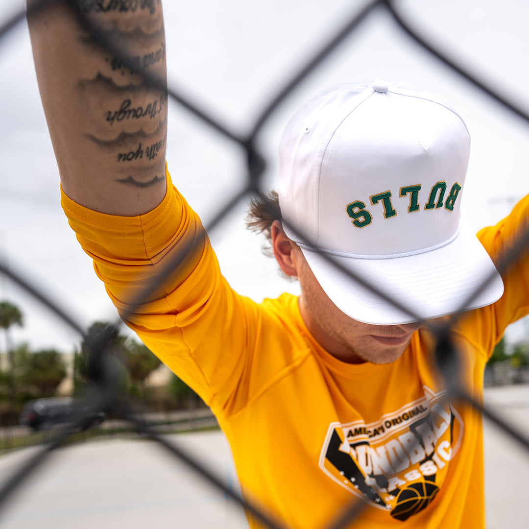 Bulls Hat - Performance: White, Green & Gold