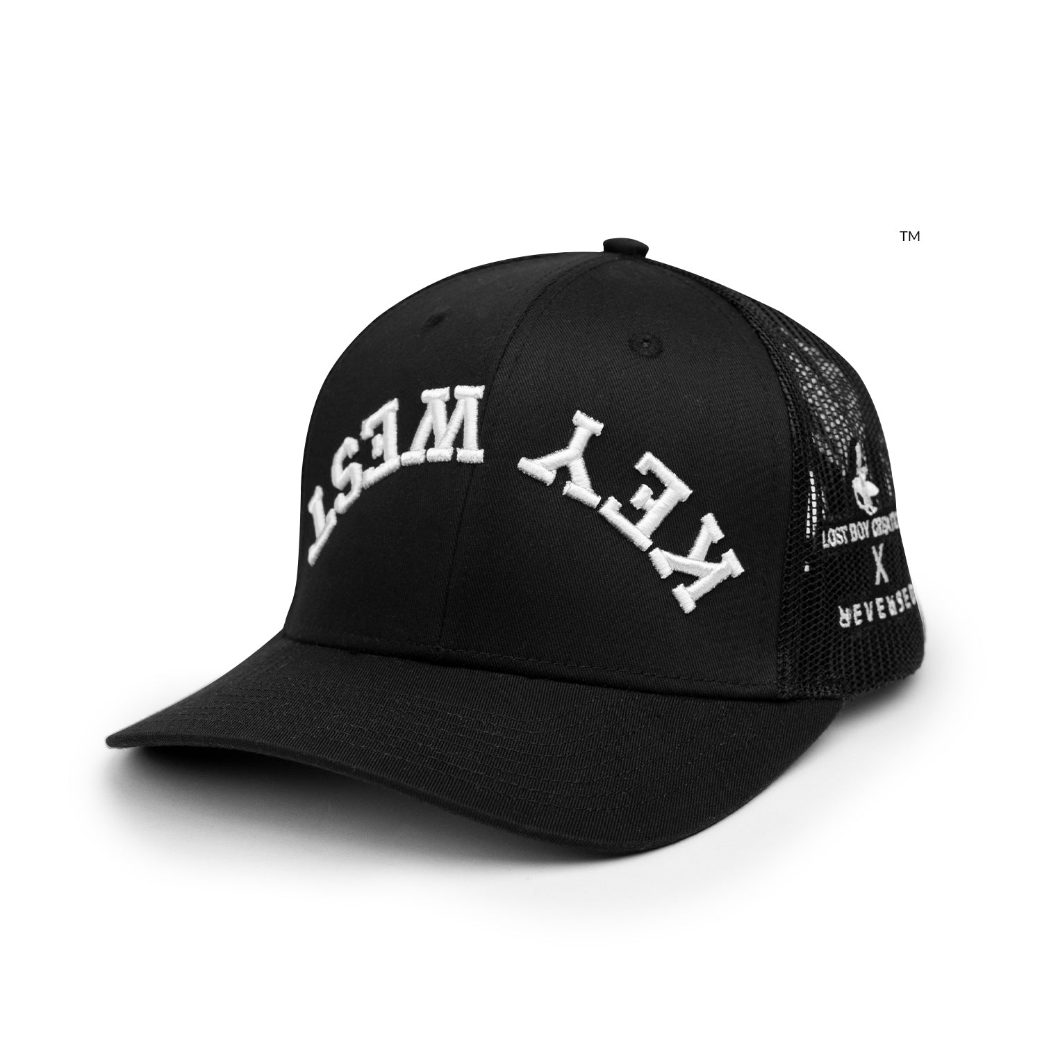 Key West Hat - Trucker: Black & White