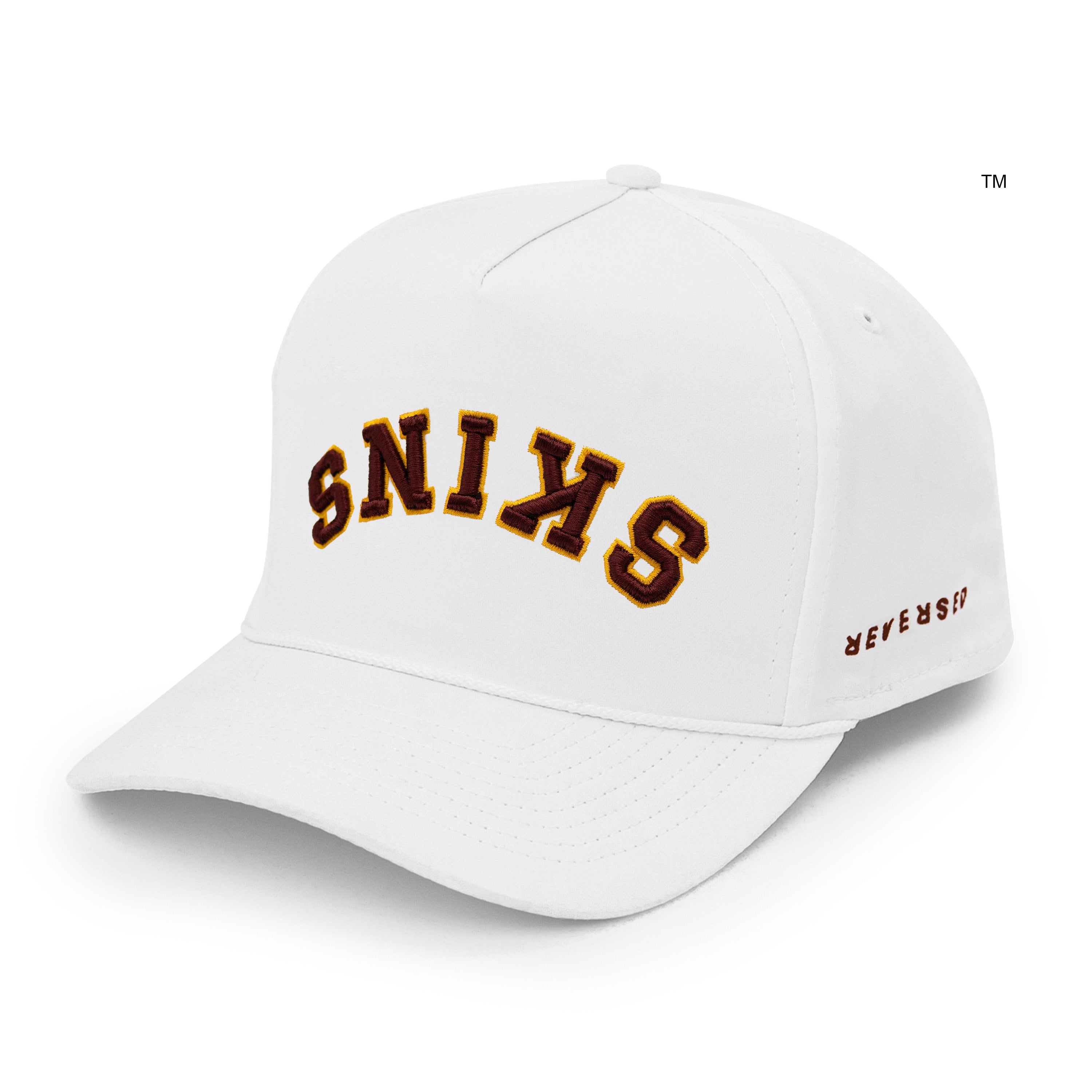 Skins Hat - Performance: White, Garnet, & Gold