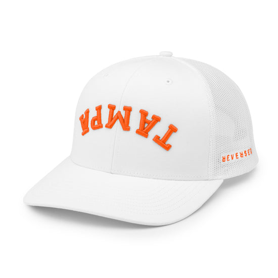 Tampa Hat - Trucker: White / Orange
