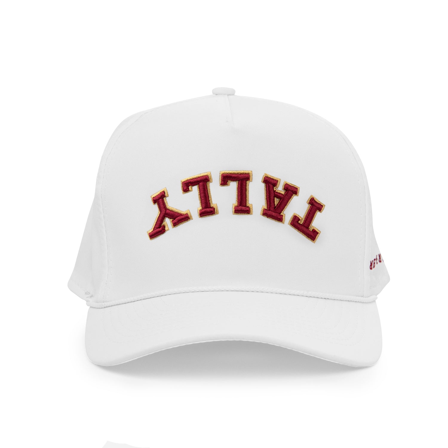 Tally Cap - Performance: White, Garnet & Gold